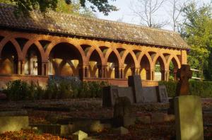 Another view of the cloisters, Compton churchyard. copyright Carole Tyrrell